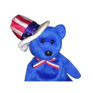 Ty “SAM” Red, White, Blue Patriotic Plush Bear